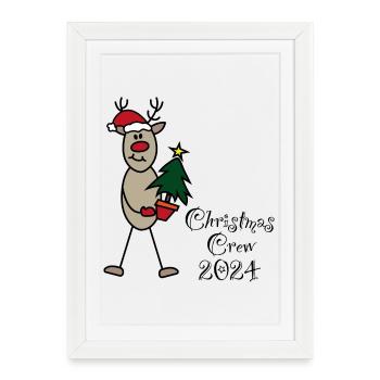 Équipage de Noël 2024 - Affiche encadrée (27 × 37 cm) - blanc - Devant