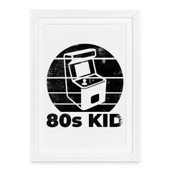 80s Arcade Gaming - Framed poster (27 × 37 cm) - white - Front
