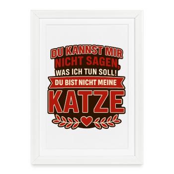 You're not my cat! - Framed poster (27 × 37 cm) - white - Front