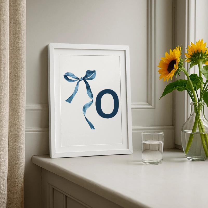 Monogramm oder Geschenkidee Gerahmtes Poster (27 × 37 cm)