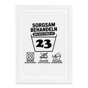 23 Birthday – Treat with Care - Framed poster (27 × 37 cm) - white - Front