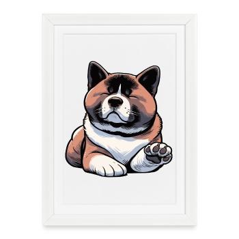 Akita Akita owner Akitas Akita lover Akitafan - Framed poster (27 × 37 cm) - white - Front