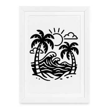Holiday - Framed poster (27 × 37 cm) - white - Front