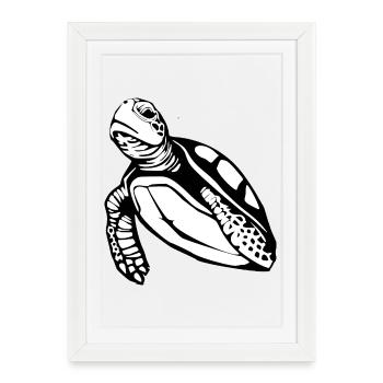 Turtle Turtles T-shirt Gift - Framed poster (27 × 37 cm) - white - Front