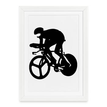 Coureur - Affiche encadrée (27 × 37 cm) - blanc - Devant
