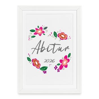 Abitur 2026 - Affiche encadrée (27 × 37 cm) - blanc - Devant