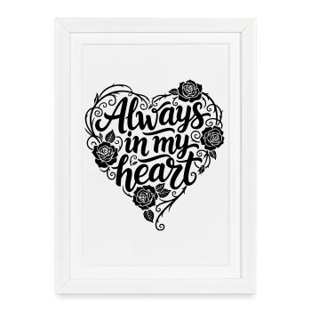 Tatouage Calligraphie Design Tu es ma paix - Affiche encadrée (27 × 37 cm) - blanc - Devant