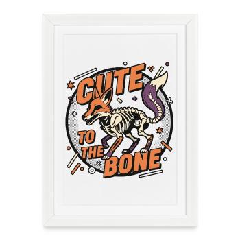 Skeleton Fox: Cute to the Bone - Framed poster (27 × 37 cm) - white - Front