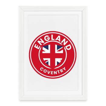 Coventry England Emblem - Framed poster (27 × 37 cm) - white - Front