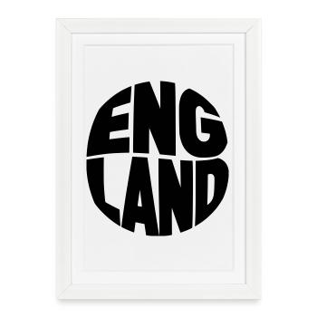 England Typography - Framed poster (27 × 37 cm) - white - Front