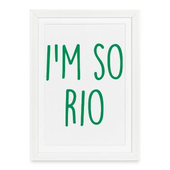 Rio de Janeiro Brésil Brasilien - Affiche encadrée (27 × 37 cm) - blanc - Devant
