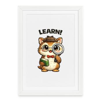 Learning Kitten Detective - Framed poster (27 × 37 cm) - white - Front