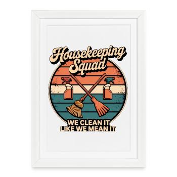 Funny Cleaning Design - Framed poster (27 × 37 cm) - white - Front