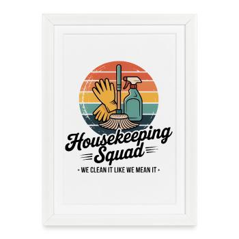 Funny Cleaning Design - Framed poster (27 × 37 cm) - white - Front