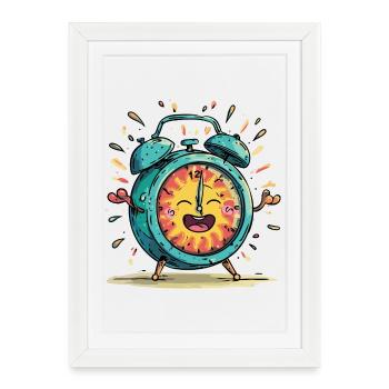 Image de la célébration du réveil solaire - Affiche encadrée (27 × 37 cm) - blanc - Devant