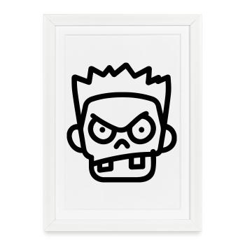 zombie - Framed poster (27 × 37 cm) - white - Front