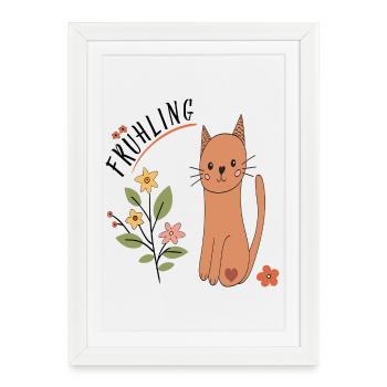 Spring - Framed poster (27 × 37 cm) - white - Front