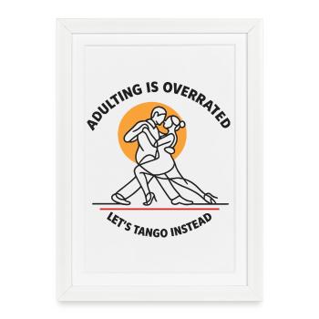 Tango Argentino Passion Cadeau - Affiche encadrée (27 × 37 cm) - blanc - Devant