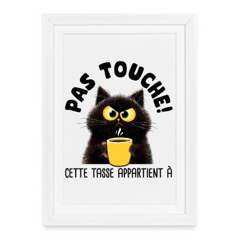Personalized mug-No touch-Funny mug-Humor mug - Framed poster (27 × 37 cm) - white - Front