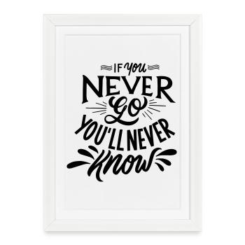 positive sentence - Framed poster (27 × 37 cm) - white - Front