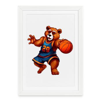 Bears Basketball - Framed poster (27 × 37 cm) - white - Front