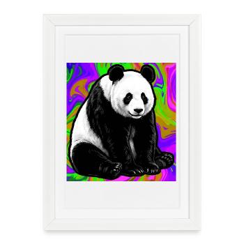 panda - Affiche encadrée (27 × 37 cm) - blanc - Devant