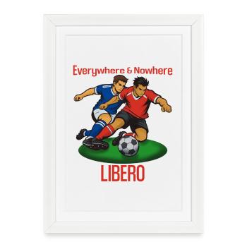 Duel Ball Libero : Partout & Nulle part - Affiche encadrée (27 × 37 cm) - blanc - Devant