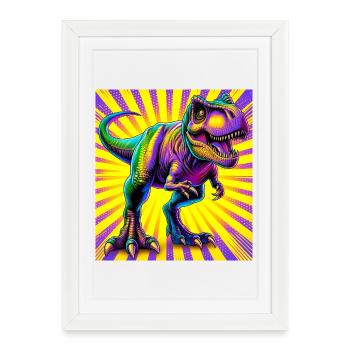 dinosaur - Framed poster (27 × 37 cm) - white - Front
