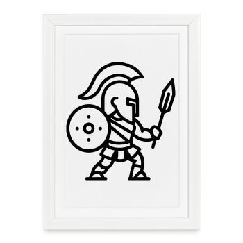spartan - Affiche encadrée (27 × 37 cm) - blanc - Devant