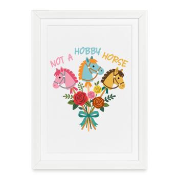 Bouquet de cavalerie pour loisirs - Affiche encadrée (27 × 37 cm) - blanc - Devant