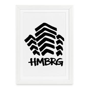 HAMBOURG Mundsburg - Affiche encadrée (27 × 37 cm) - blanc - Devant