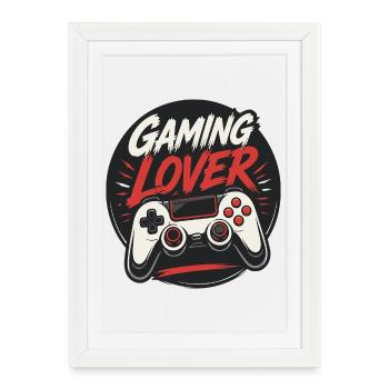 Eat Sleep Game Repeat Gaming - Framed poster (27 × 37 cm) - white - Front