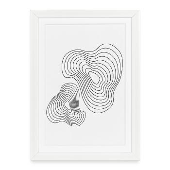 Conception des lignes géométriques du plasma - Affiche encadrée (27 × 37 cm) - blanc - Devant