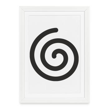 Spiral – symbol of lightness and development - Framed poster (27 × 37 cm) - white - Front