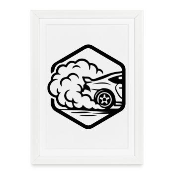 Vitesse automatique de l’essence - Affiche encadrée (27 × 37 cm) - blanc - Devant