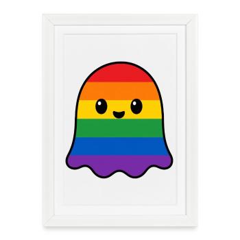 Esprit de la fierté arc-en-ciel - Affiche encadrée (27 × 37 cm) - blanc - Devant