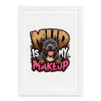 Staffordshire Bull Terrier - Framed poster (27 × 37 cm) - white - Front