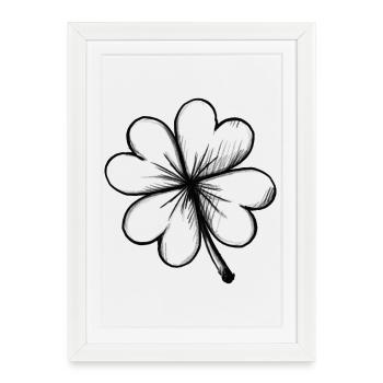 Shamrock Luck - Illustration - Framed poster (27 × 37 cm) - white - Front