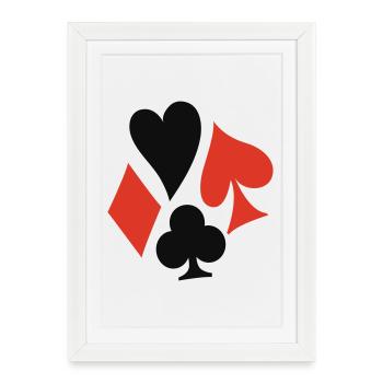 poker signs - Affiche encadrée (27 × 37 cm) - blanc - Devant