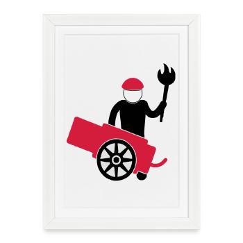 canon - Affiche encadrée (27 × 37 cm) - blanc - Devant