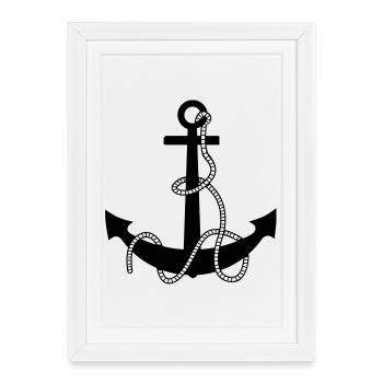 ancre - Affiche encadrée (27 × 37 cm) - blanc - Devant