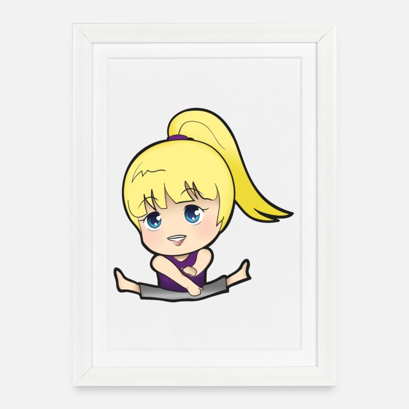 Chibi Anime Manga Splitkick - Framed poster (27 × 37 cm) - white