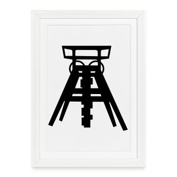 zeche ruhrgebiet - Framed poster (27 × 37 cm) - white - Front