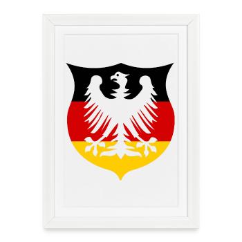 Allemagne Adler - Affiche encadrée (27 × 37 cm) - blanc - Devant