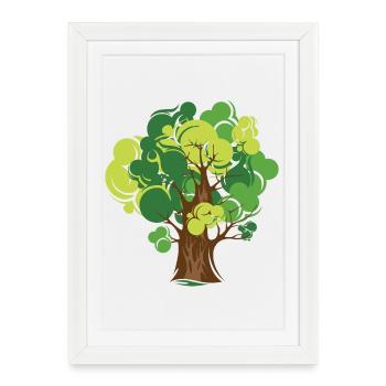 tree nature nature bio illustration forest forests - Framed poster (27 × 37 cm) - white - Front