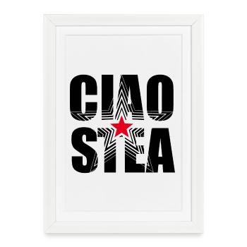 Ciao Stea - Bonjour Star - Affiche encadrée (27 × 37 cm) - blanc - Devant