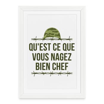 la septième compagnie, la 7ème compagnie - Affiche encadrée (27 × 37 cm) - blanc - Devant