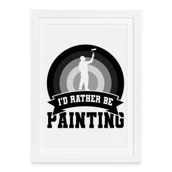 Funny Painter Quote - Framed poster (27 × 37 cm) - white - Front