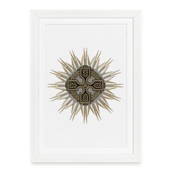 Beau noeud celtique. - Affiche encadrée (27 × 37 cm) - blanc - Devant