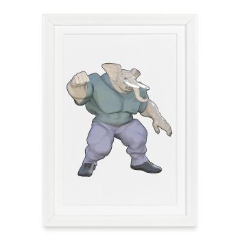 The Human Elephant - Framed poster (27 × 37 cm) - white - Front